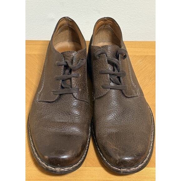 John Varvatos Hand Made In Italy Brown Pebbled Leather Derby Shoes Size 10.5 main image 7